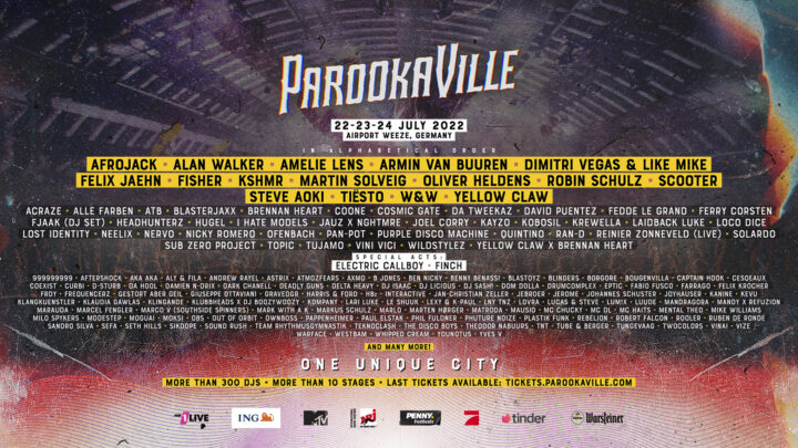PAROOKAVILLE komplettiert spektakuläres Line-Up mit Alan Walker, W&W, Nicky Romero, Öwnboss, Electric Callboy und über 100 weiteren Acts