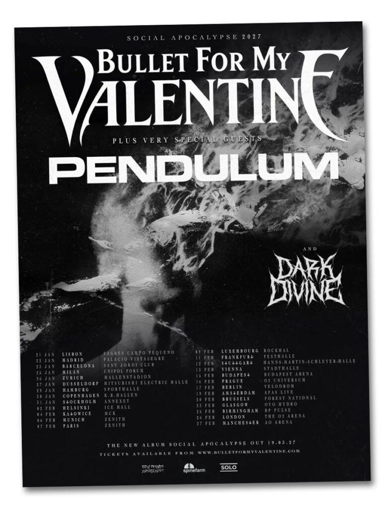 TOURPLAKAT-2027 - Bullet For My Valentine